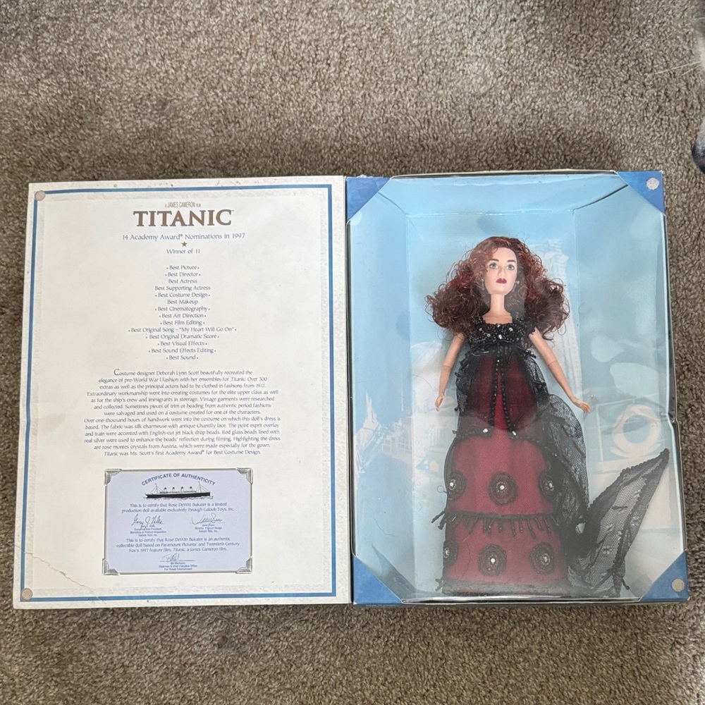 Titanic Collectible Doll with Red and Black Dress
